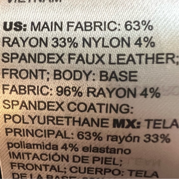 Chico’s Faux-Leather Front Ponte Navy BLUE Leggings NEW Sz 4 women - Picture 16 of 16